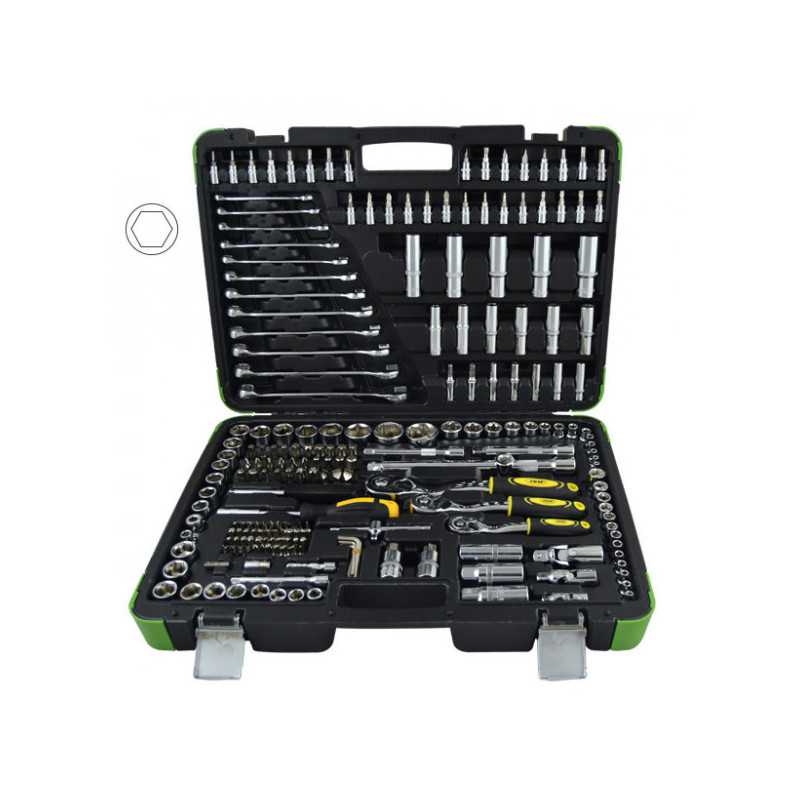 COFFRET OUITILLAGE DOUILLES 216 PIÈCES 6 PANS - CHROME 52840 COFFRET OUITILLAGE DOUILLES 216 PIÈCES 6 PANS - CHROME 52840