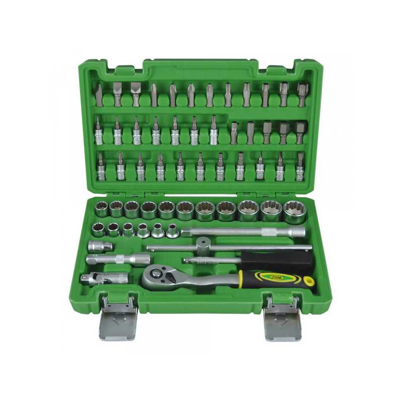 COFFRET OUTILLAGE DOUILLES 3/8" DE 59 PIÈCES 12 PANS 51820 COFFRET OUTILLAGE DOUILLES 3/8" DE 59 PIÈCES 12 PANS 51820