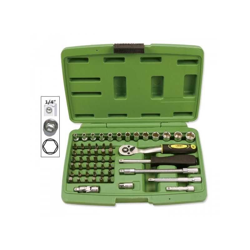 COFFRET OUTILLAGE DOUILLES DE 56 PIÈCES 6 PANS 50566 COFFRET OUTILLAGE DOUILLES DE 56 PIÈCES 6 PANS 50566