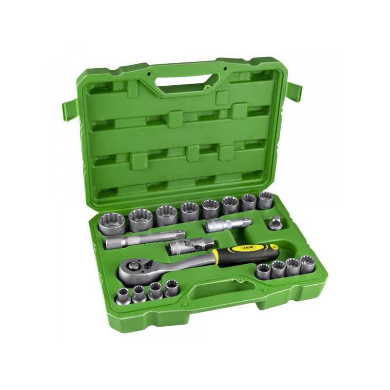 COFFRET D'OUTILS DE 21 PIECES DOUILLES DE 1/2" 52721 COFFRET D'OUTILS DE 21 PIECES DOUILLES DE 1/2" 52721