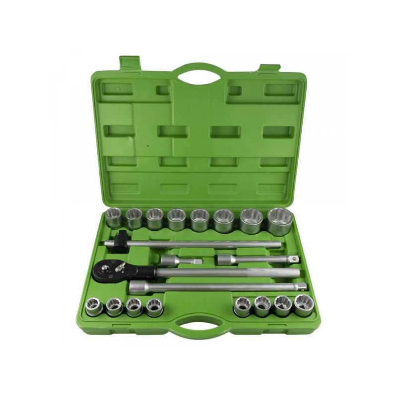 COFFRET OUTILLAGE DOUILLES 22 PIÈCES CLIQUET DE 3/4" 12 PANS 53398 COFFRET OUTILLAGE DOUILLES 22 PIÈCES CLIQUET DE 3/4" 12 PANS 53398