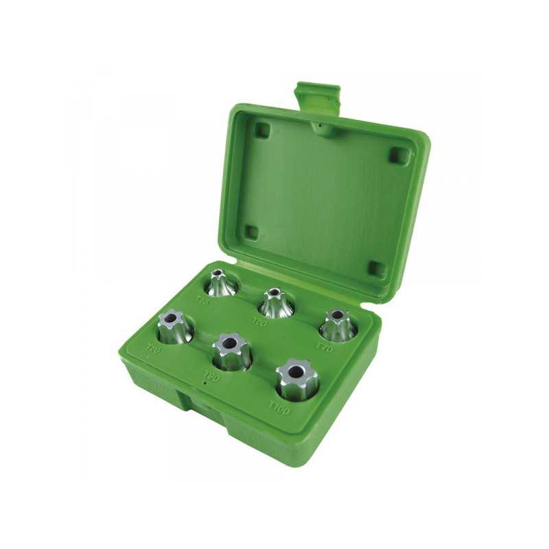 COFFRET OUTILLAGE DOUILLES 6 PIÈCES 1/2" POINTE TORX INVIOLABLE 51410