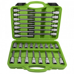 COFFRET OUTILLAGE D'EMBOUTS 6 PANS 30 PIÈCES 52604