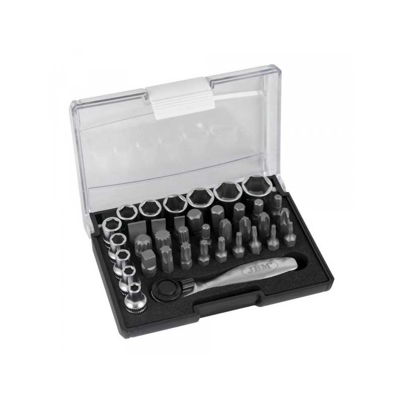 COFFRET OUTILLAGE DE 37 PIÈCES AVEC CLIQUET MINI DE 1/4" 52198