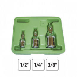 COFFRET OUTILLAGE 3 ADAPTATEURS MAGNÉTIQUES 1/4”, 3/8”, 1/2” 51802