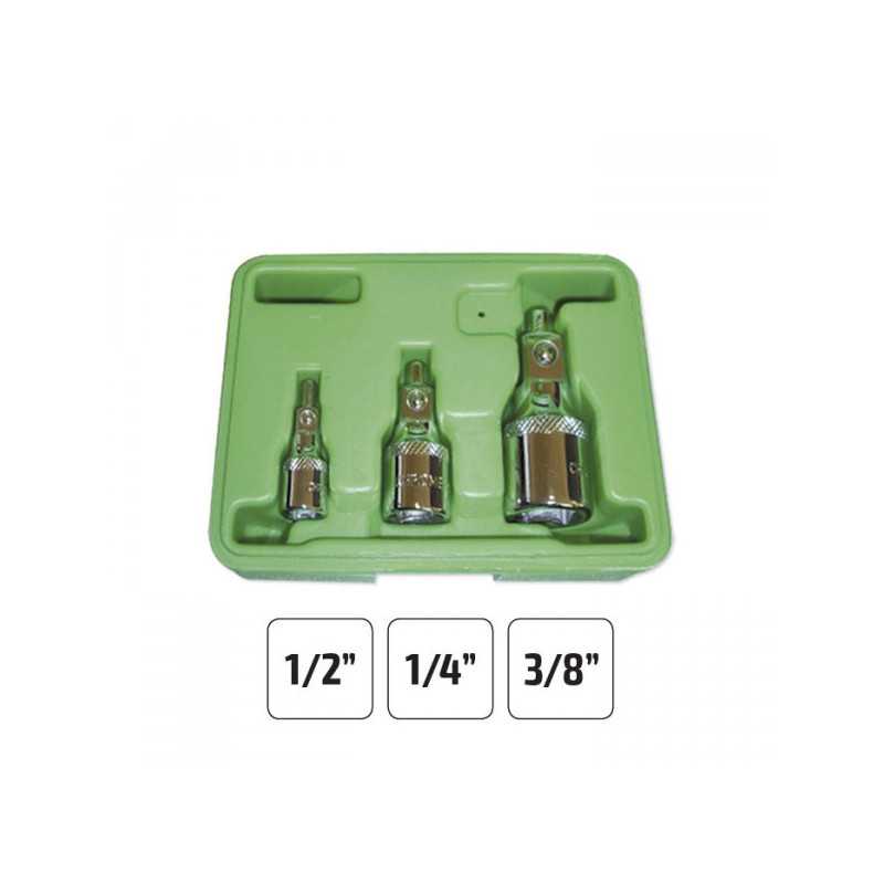 COFFRET OUTILLAGE 3 ADAPTATEURS MAGNÉTIQUES 1/4”, 3/8”, 1/2” 51802