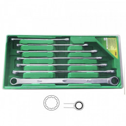 SET OUTILLAGE 7 CLES AVEC CLIQUET EXTRA LONGUES 53019