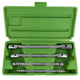 COFFRET OUTILLAGE CLES A DOUILLES ARTICULÉES 4 PIÈCES TORX 50622