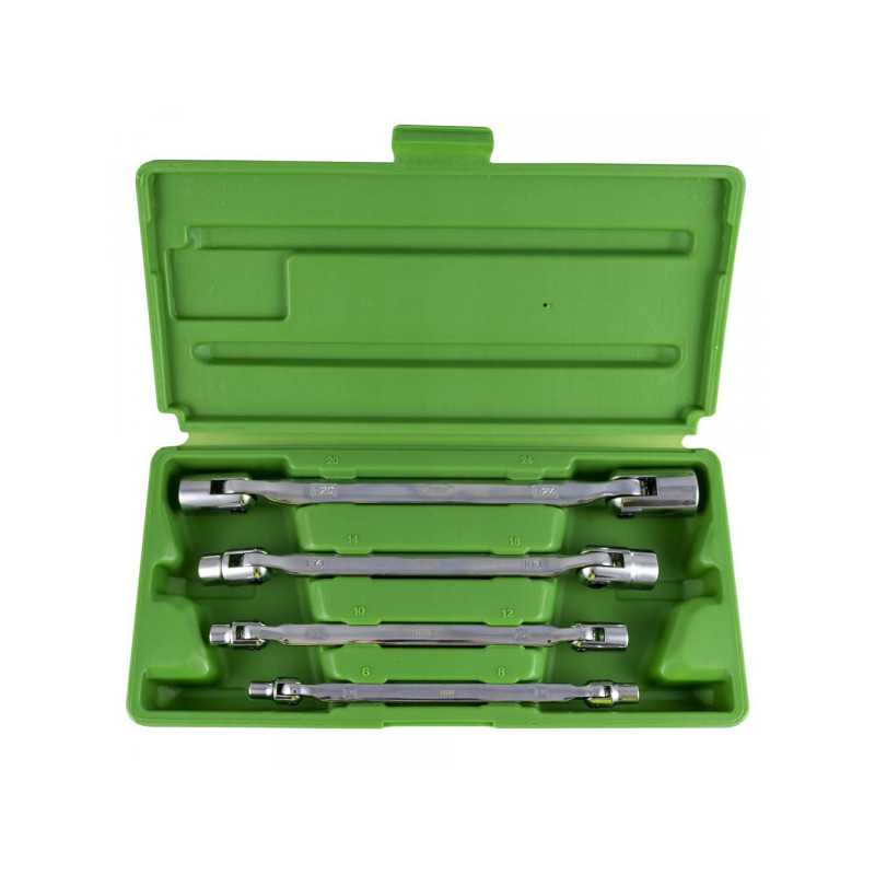 COFFRET OUTILLAGE CLES A DOUILLES ARTICULÉES 4 PIÈCES TORX 50622