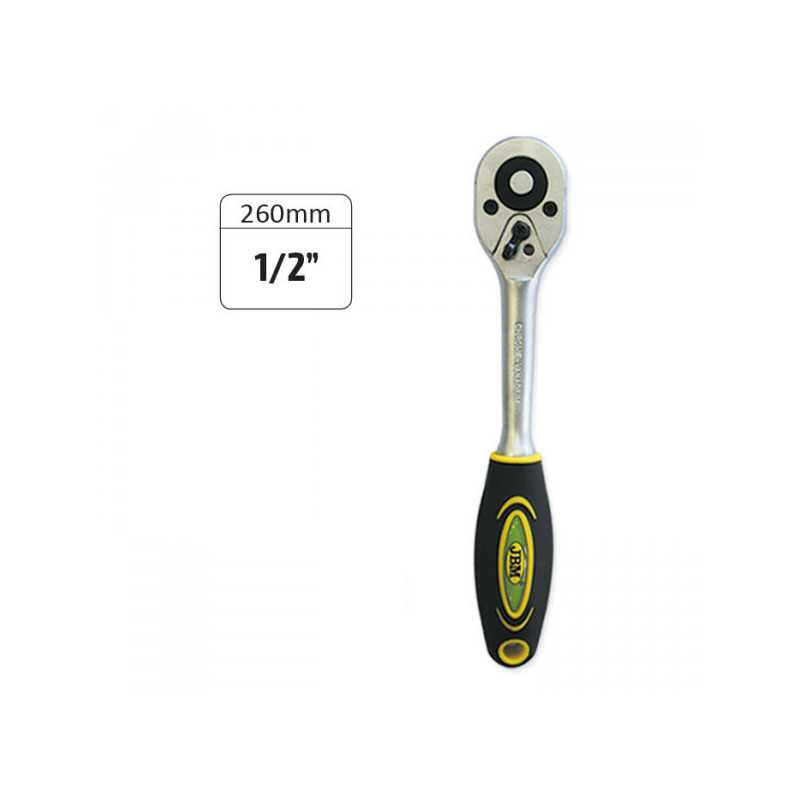 OUTIL CLIQUET 24 DENTS DE 1/2" 260MM - ACIER ZINGUÉ 51287 OUTIL CLIQUET 24 DENTS DE 1/2" 260MM - ACIER ZINGUÉ 51287