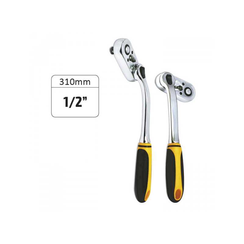 OUTIL CLIQUET 48 DENTS À TÊTE INCLINABLE - 1/2" 310MM 52586 OUTIL CLIQUET 48 DENTS À TÊTE INCLINABLE - 1/2" 310MM 52586