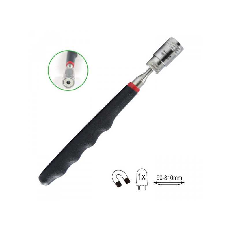 AIMANT TÉLESCOPIQUE AVEC POINTE LED 51272 AIMANT TÉLESCOPIQUE AVEC POINTE LED 51272
