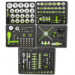 SERVANTE VERTE D'OUTILS SPÉCIAL AVEC OUTILS POUR L'ENTRETIEN DES VÉHICULES 53555