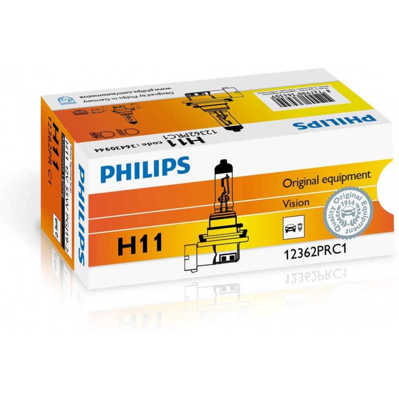 Philips Ampoule H11 12 V 55 W Vision de voiture ampoule de phare + 30% plus de lumière 12362PRC1 Philips Ampoule H11 12 V 55 W Vision de voiture ampoule de phare + 30% plus de lumière 12362PRC1