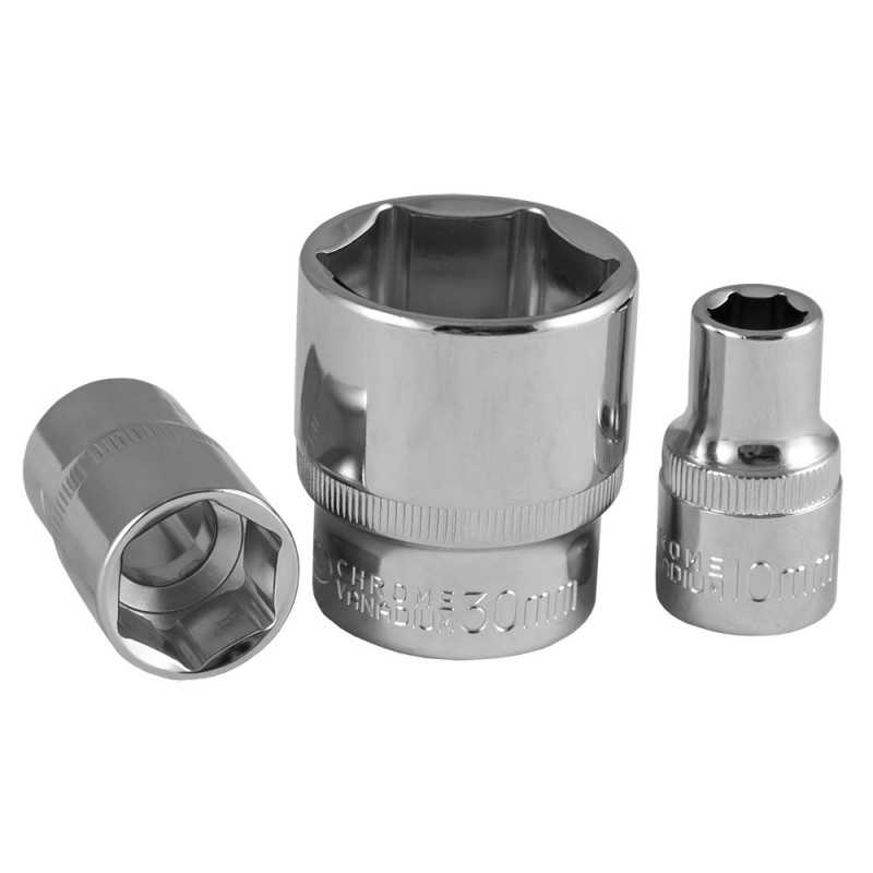 DOUILLE 1/2" HEX PETIT DU 16MM, CHROMÉ 13262 DOUILLE 1/2" HEX PETIT DU 16MM, CHROMÉ 13262