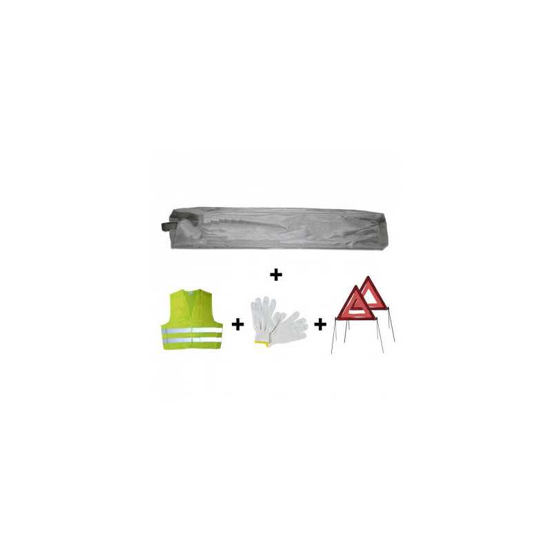 KIT DE SÉCURITÉ 2 TRIANGLES POCHETTE MINI Gris 53174 KIT DE SÉCURITÉ 2 TRIANGLES POCHETTE MINI Gris 53174