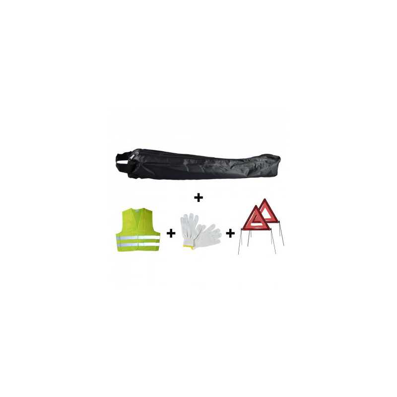 KIT DE SÉCURITÉ 2 TRIANGLES POCHETTE MINI Noir 53175 KIT DE SÉCURITÉ 2 TRIANGLES POCHETTE MINI Noir 53175