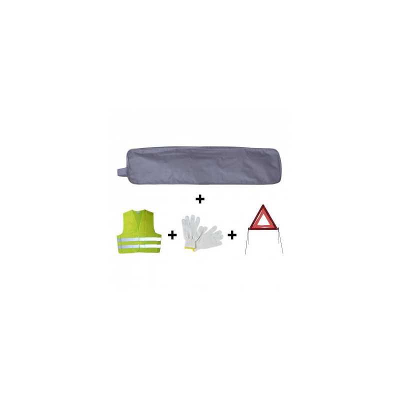 KIT DE SÉCURITÉ POCHETTE AVEC LISERÉ Gris 53178 KIT DE SÉCURITÉ POCHETTE AVEC LISERÉ Gris 53178