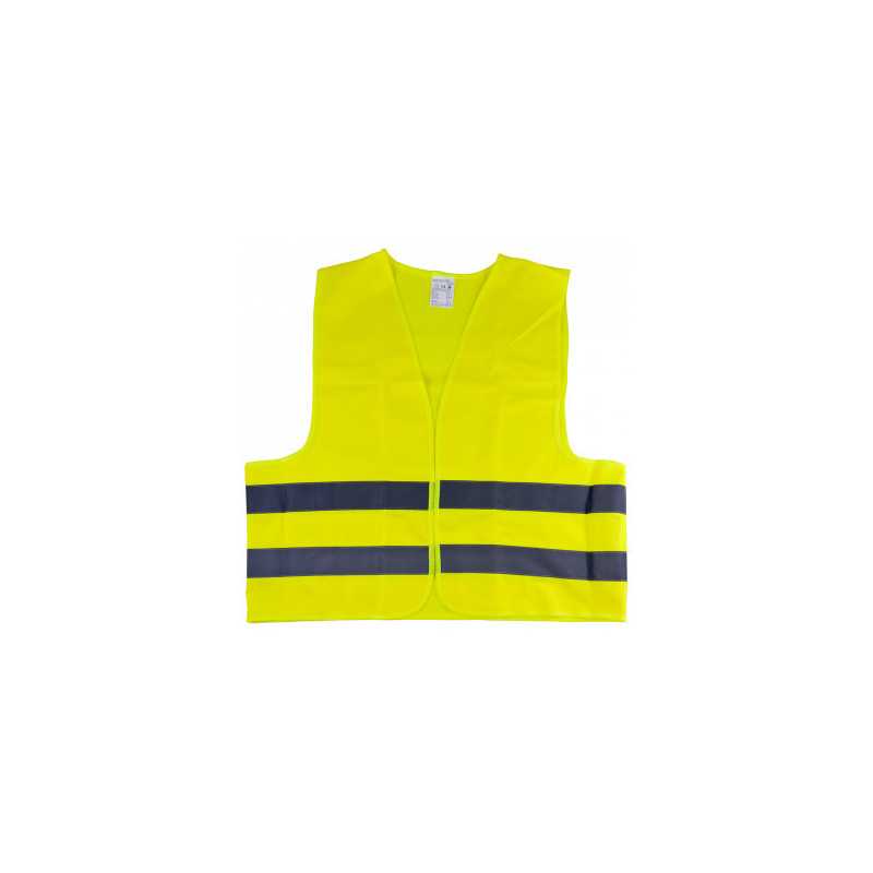 GILET JAUNE AVEC RUBAN GRANDE VISIBILITÉ HOMOLOGUE 51817