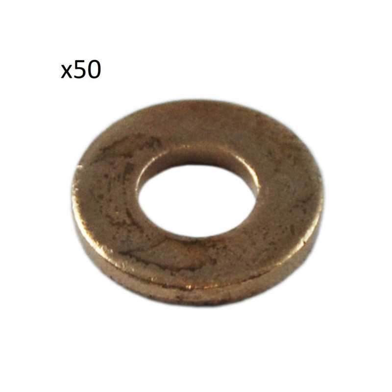 50 RONDELLES DE CUIVRE POUR INJECTEURS (15,0 x 7,5 x 2,0MM) 13825 *50 50 RONDELLES DE CUIVRE POUR INJECTEURS (15,0 x 7,5 x 2,0MM) 13825 *50