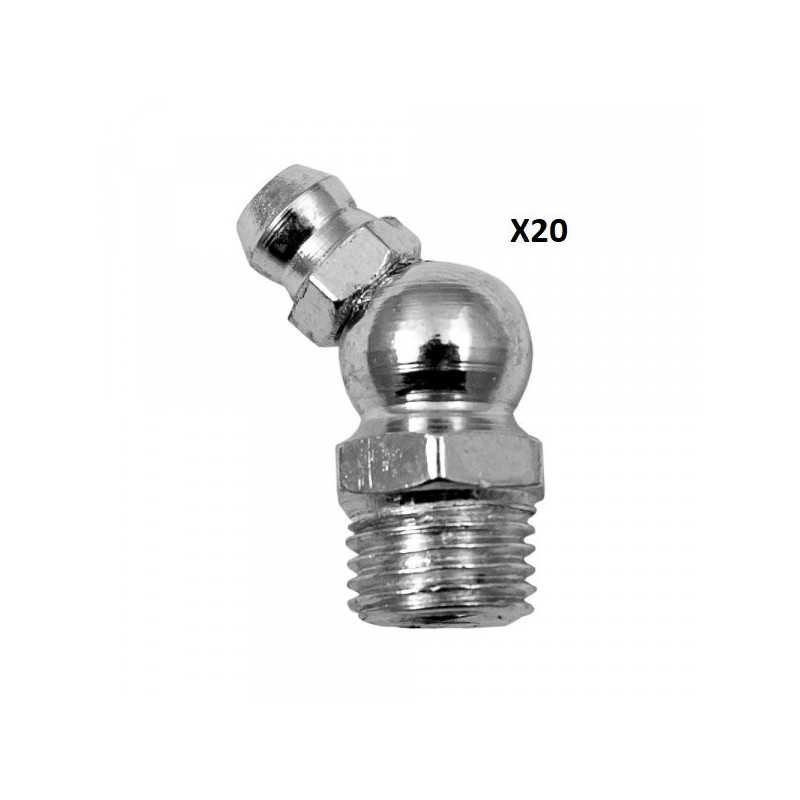 20 GRAISSEUR ANGLE 45º DE 10mm 10873 *20 20 GRAISSEUR ANGLE 45º DE 10mm 10873 *20