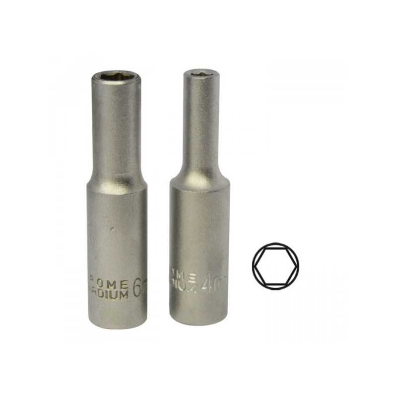1/4 Pouce 50MM Long Hex Douille du 7MM, Chrome 13346 1/4 Pouce 50MM Long Hex Douille du 7MM, Chrome 13346
