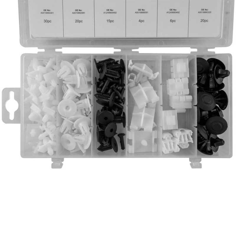 COFFRET DE CLIPS EN PLASTIQUE POUR MERCEDES BENZ 95 PCS 52893 COFFRET DE CLIPS EN PLASTIQUE POUR MERCEDES BENZ 95 PCS 52893
