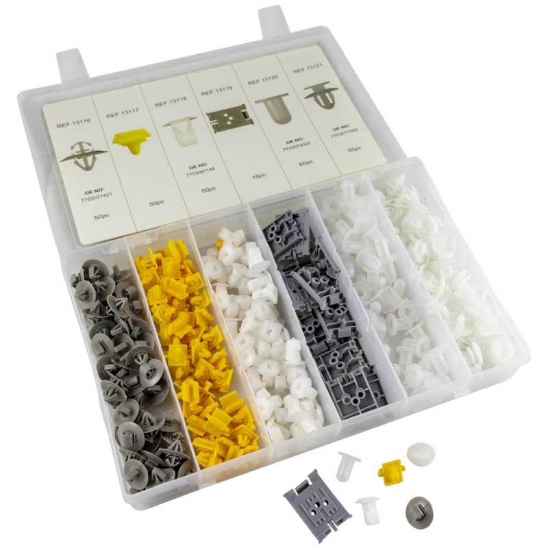 COFFRET DE CLIPS EN PLASTIQUE POUR RENAULT 300 PCS 52897 COFFRET DE CLIPS EN PLASTIQUE POUR RENAULT 300 PCS 52897