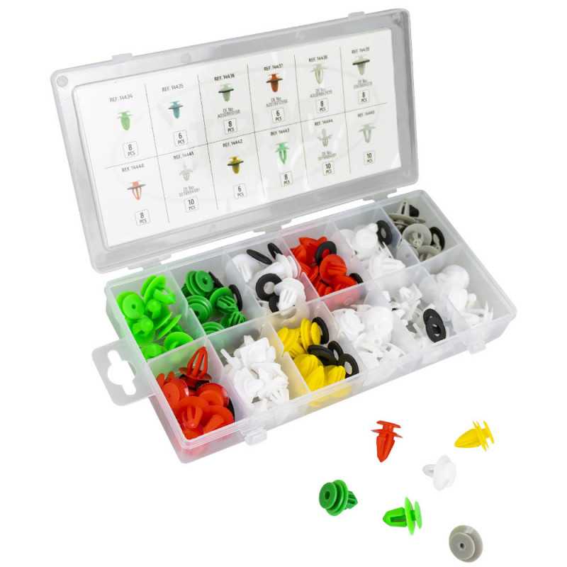 KIT DE 96 CLIPS POUR PANNEAUX DE PORTE/MOULURES MERCEDES-BENZ 53717 KIT DE 96 CLIPS POUR PANNEAUX DE PORTE/MOULURES MERCEDES-BENZ 53717